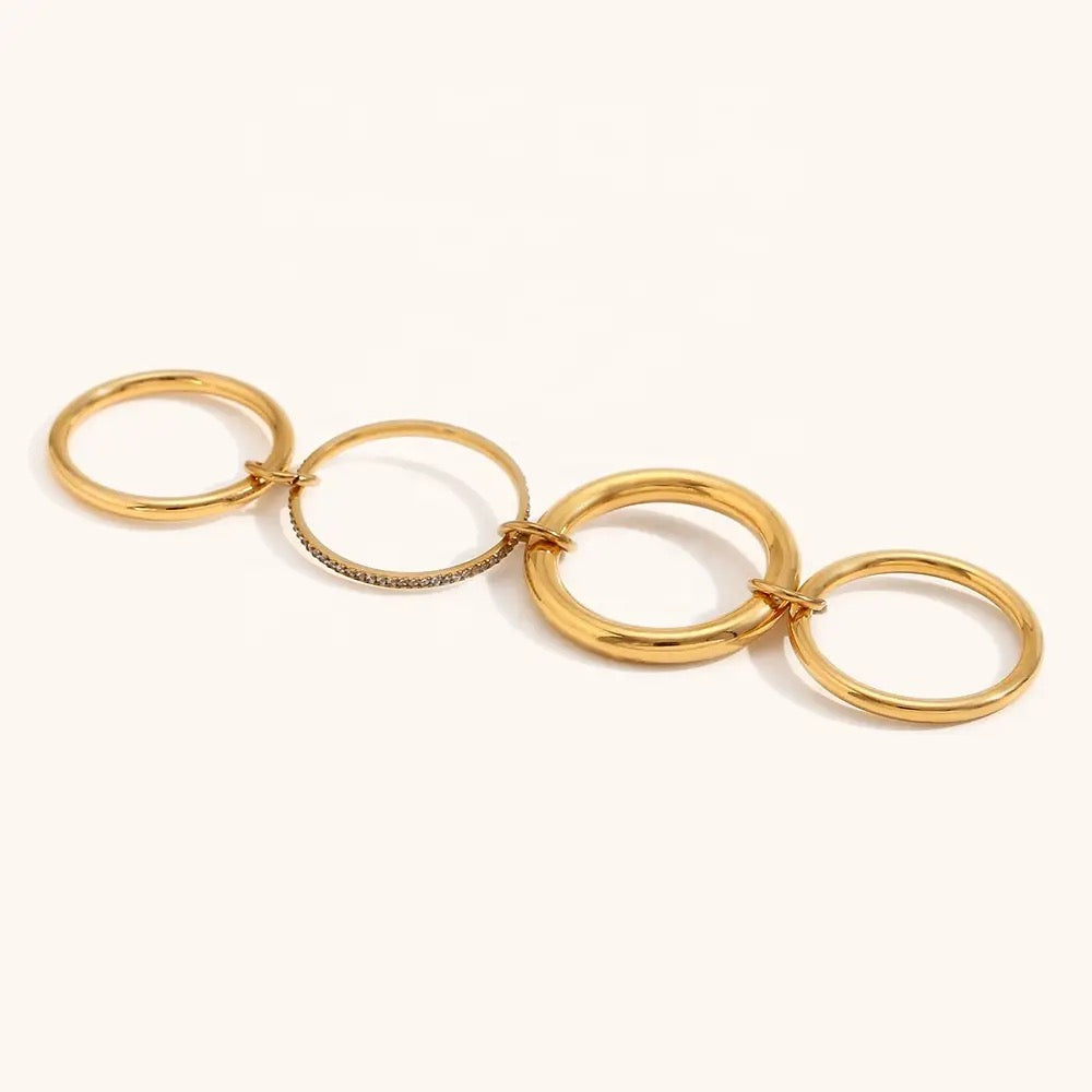 Theo -18K Gold Plated Ring