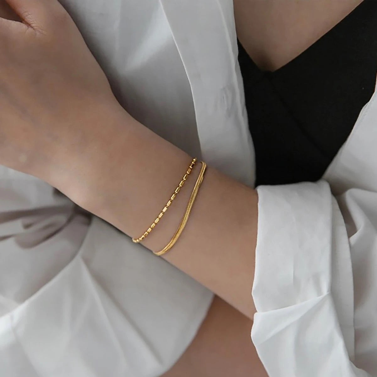 Everyday layered bracelet