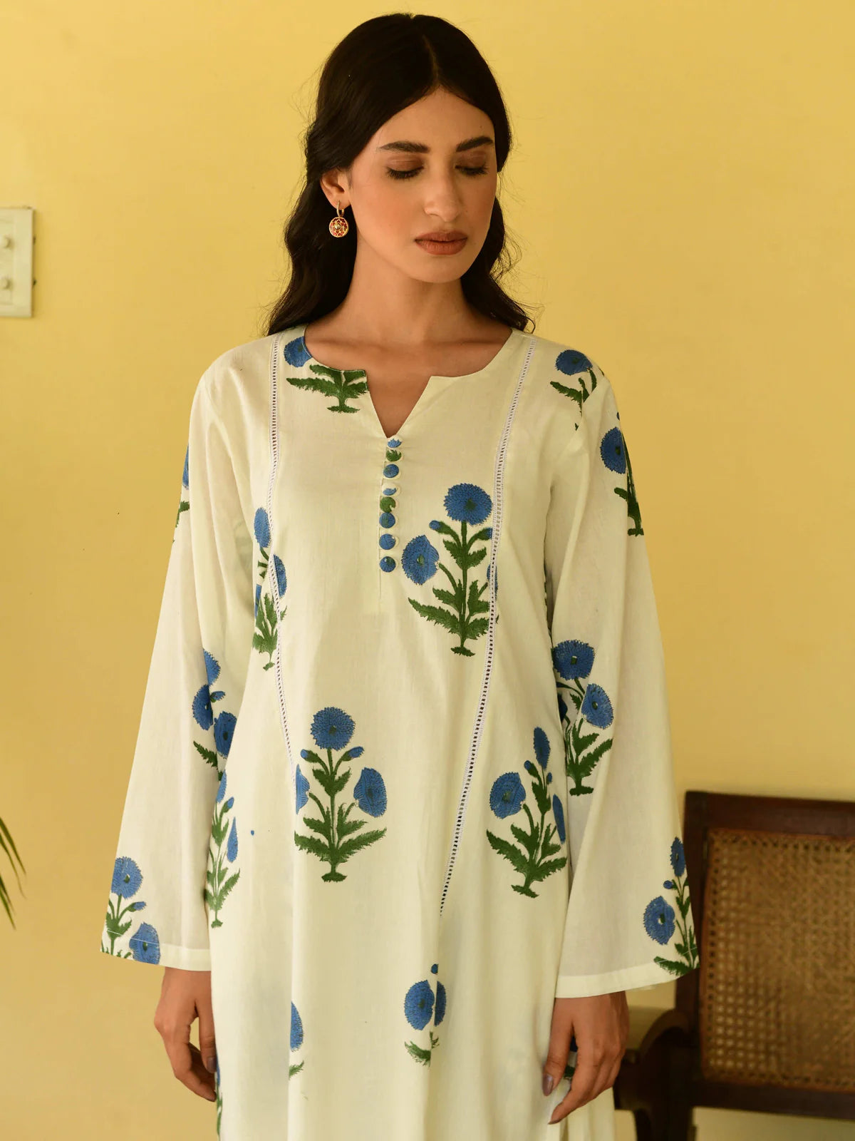 Sukoon blue short kurta set