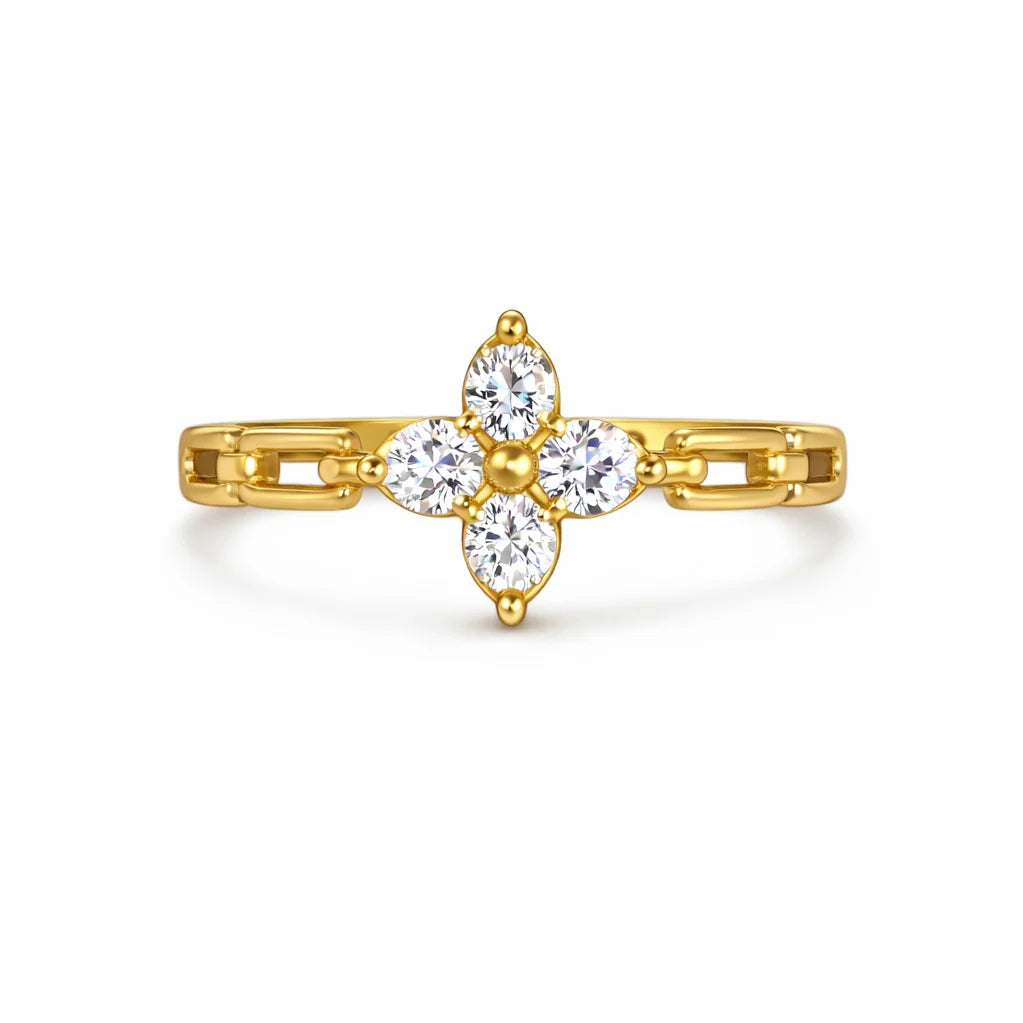 Bloom ring-18k Gold Plated