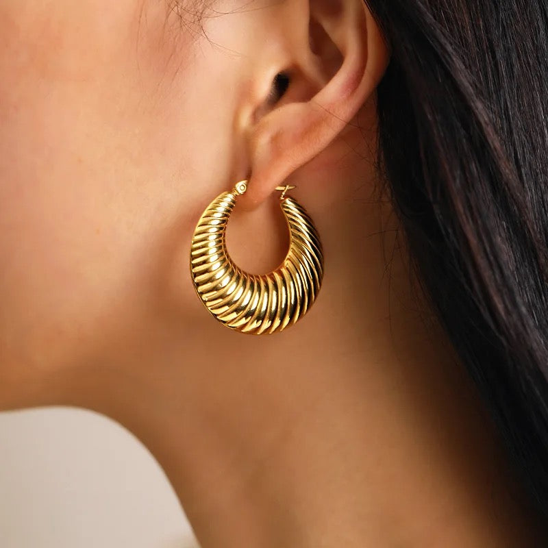 Lohita hoops- 18k Gold Plated