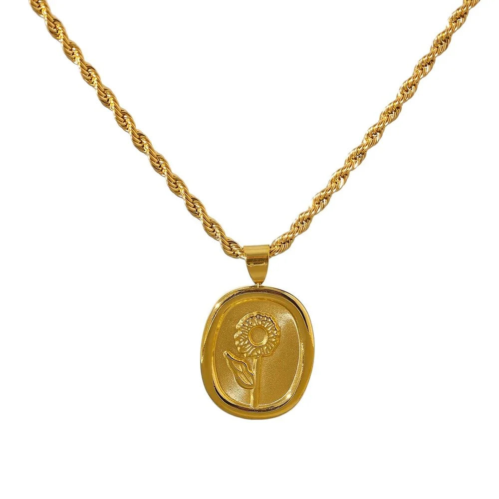 Rose Necklace-18K Gold Plated