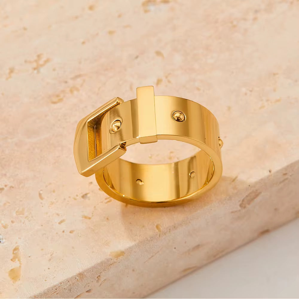 Belt ring-18K Gold Plated