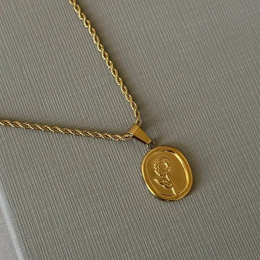 Rose Necklace-18K Gold Plated