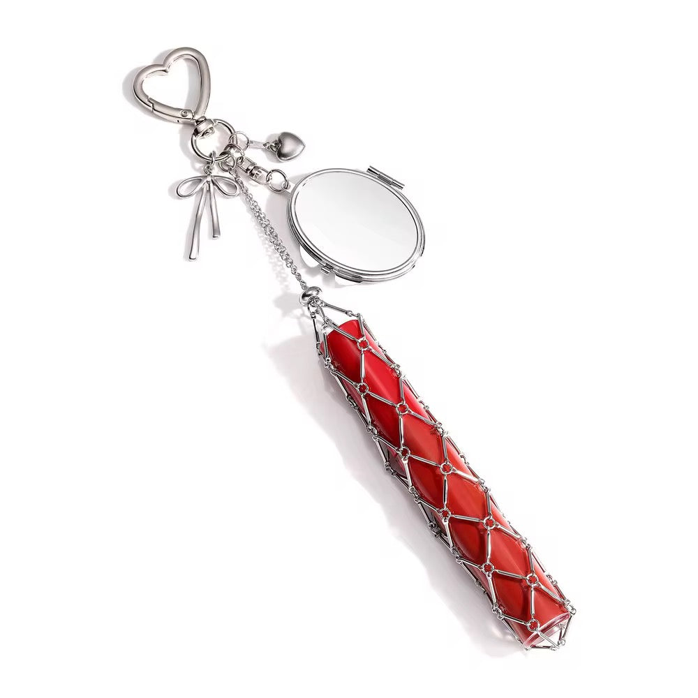 Lipstick holder keychain