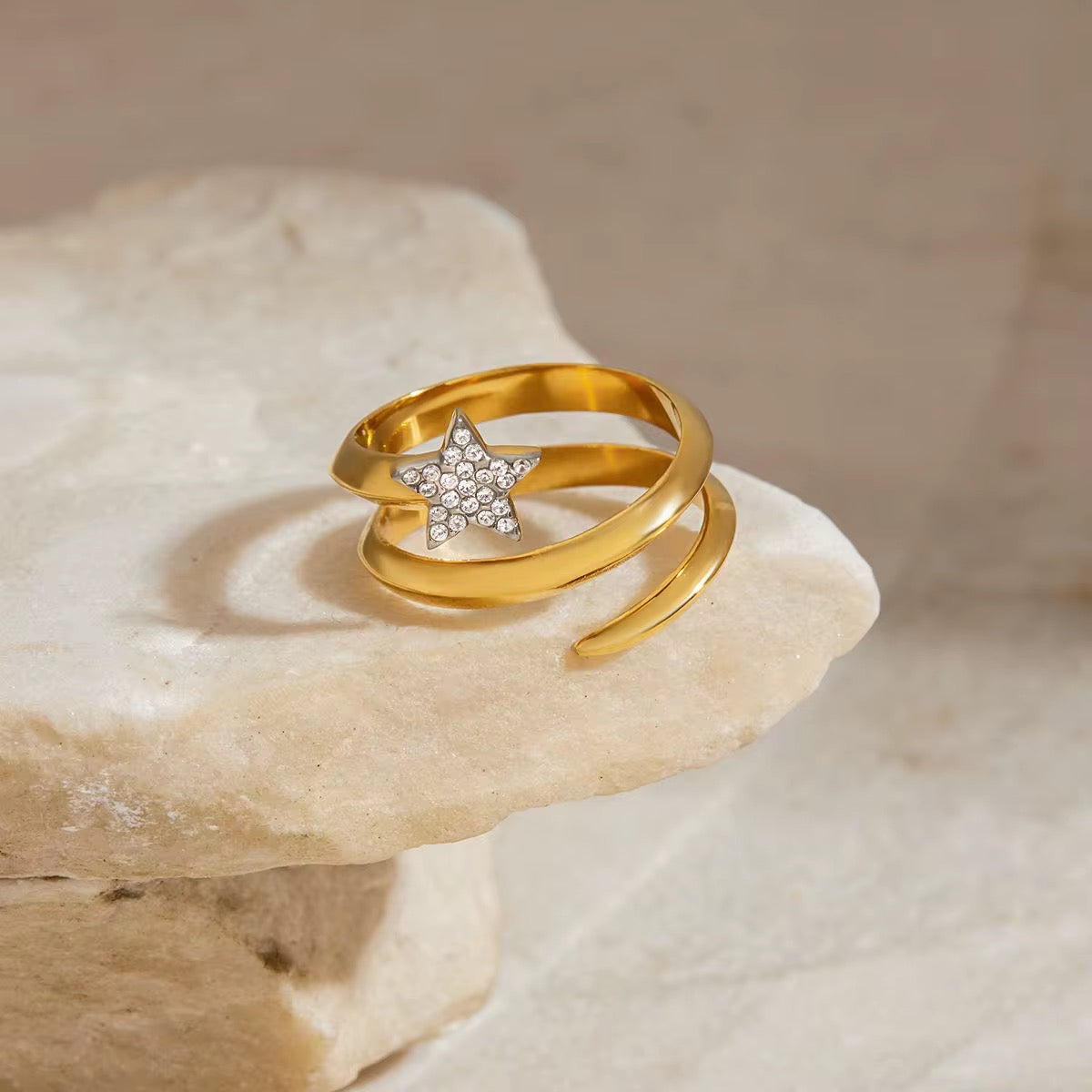 Starry ring-18k Gold Plated