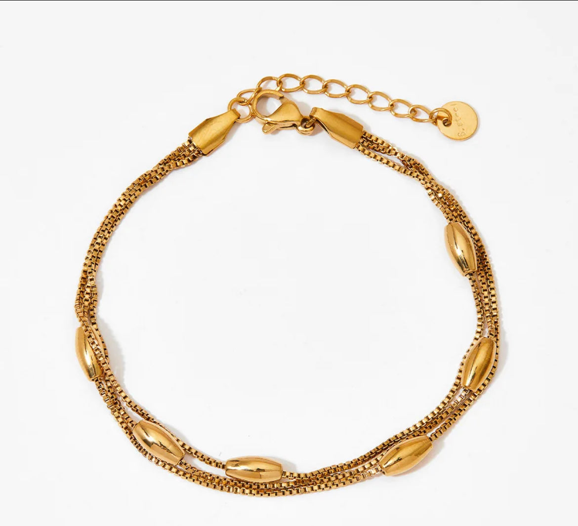 Maya triple layered bracelet