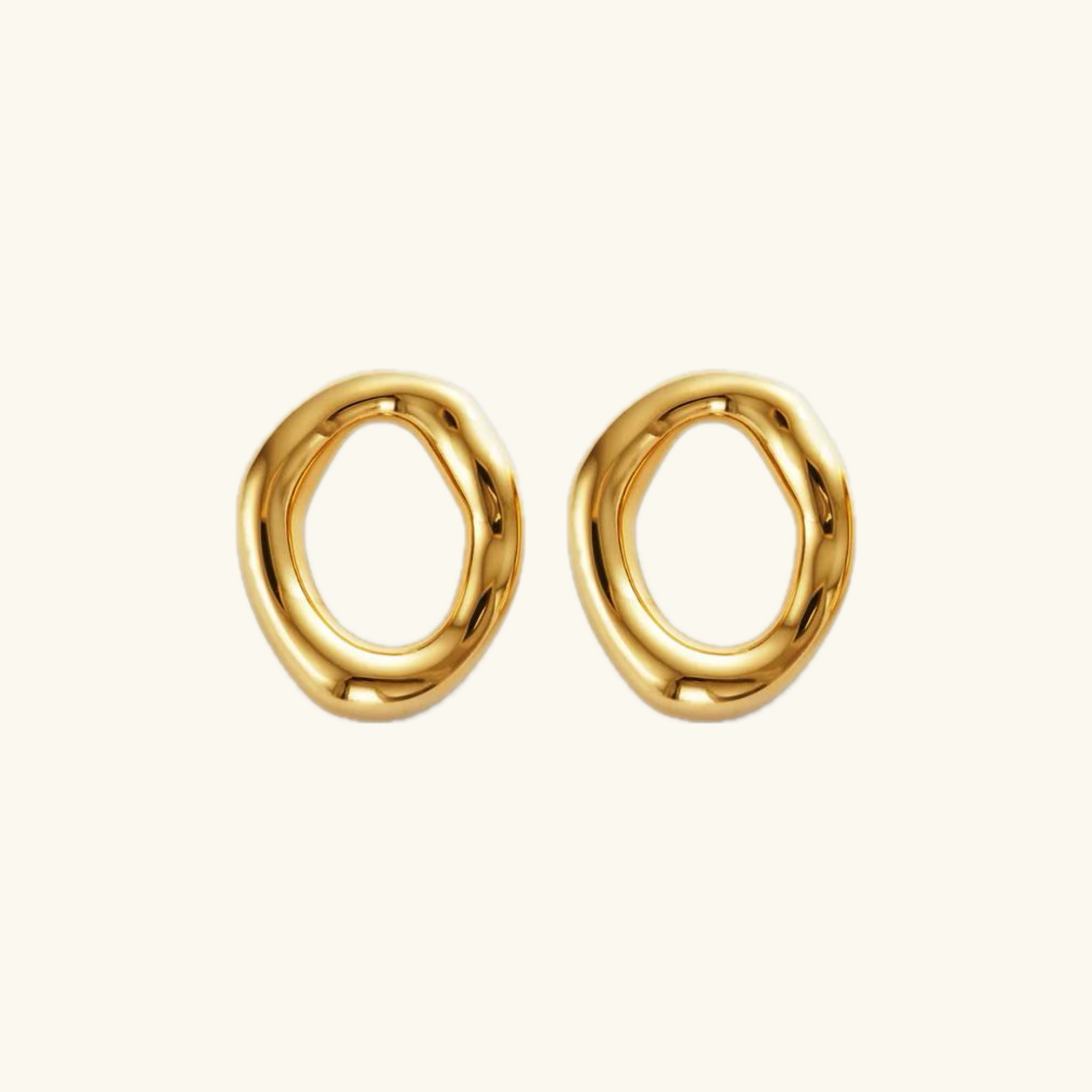 Oval statement earrings