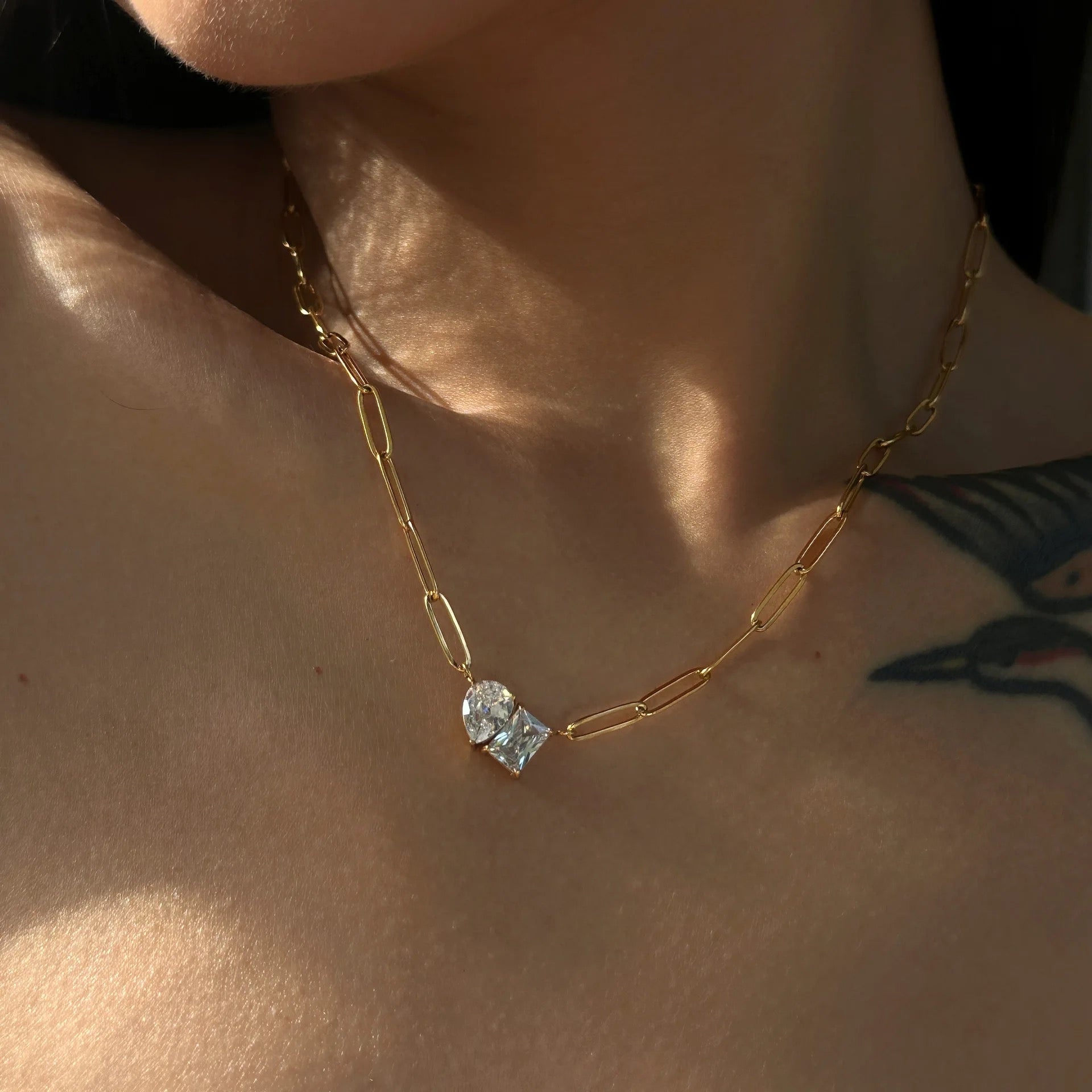 Kylie paperclip Necklace