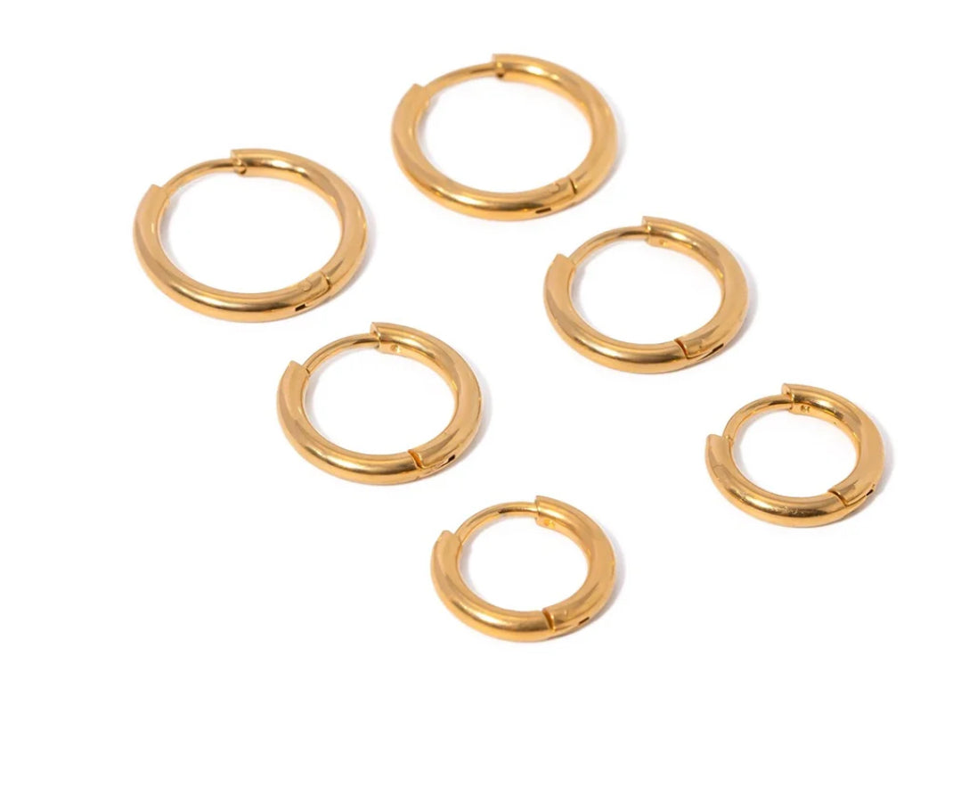 Timeless hoop set-18K Gold Plated