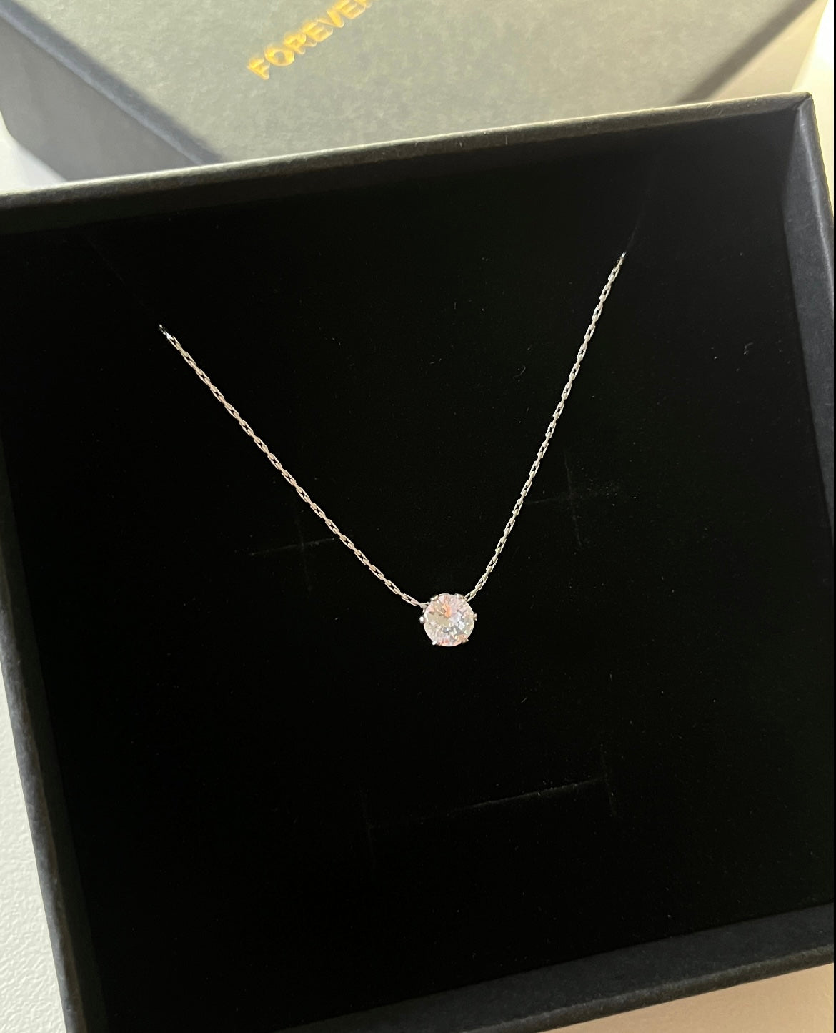 Enchanted diamond Necklace- 18k Gold Plated