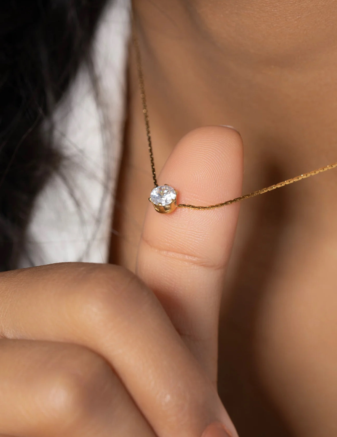 Enchanted diamond Necklace- 18k Gold Plated