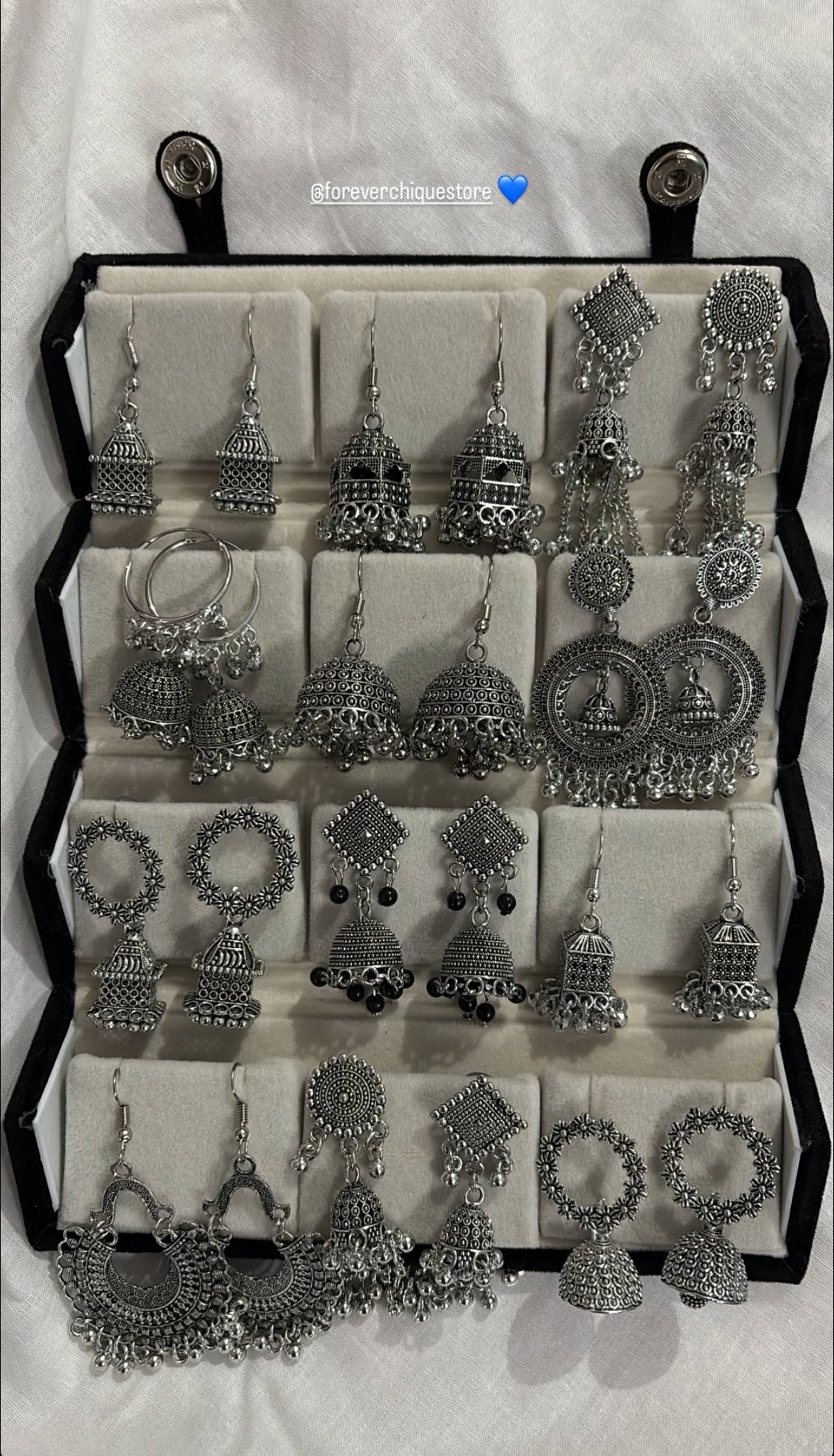 Personalised Oxidised Jhumka Earring Folding Gift Box (comes with any set of 12 earrings)