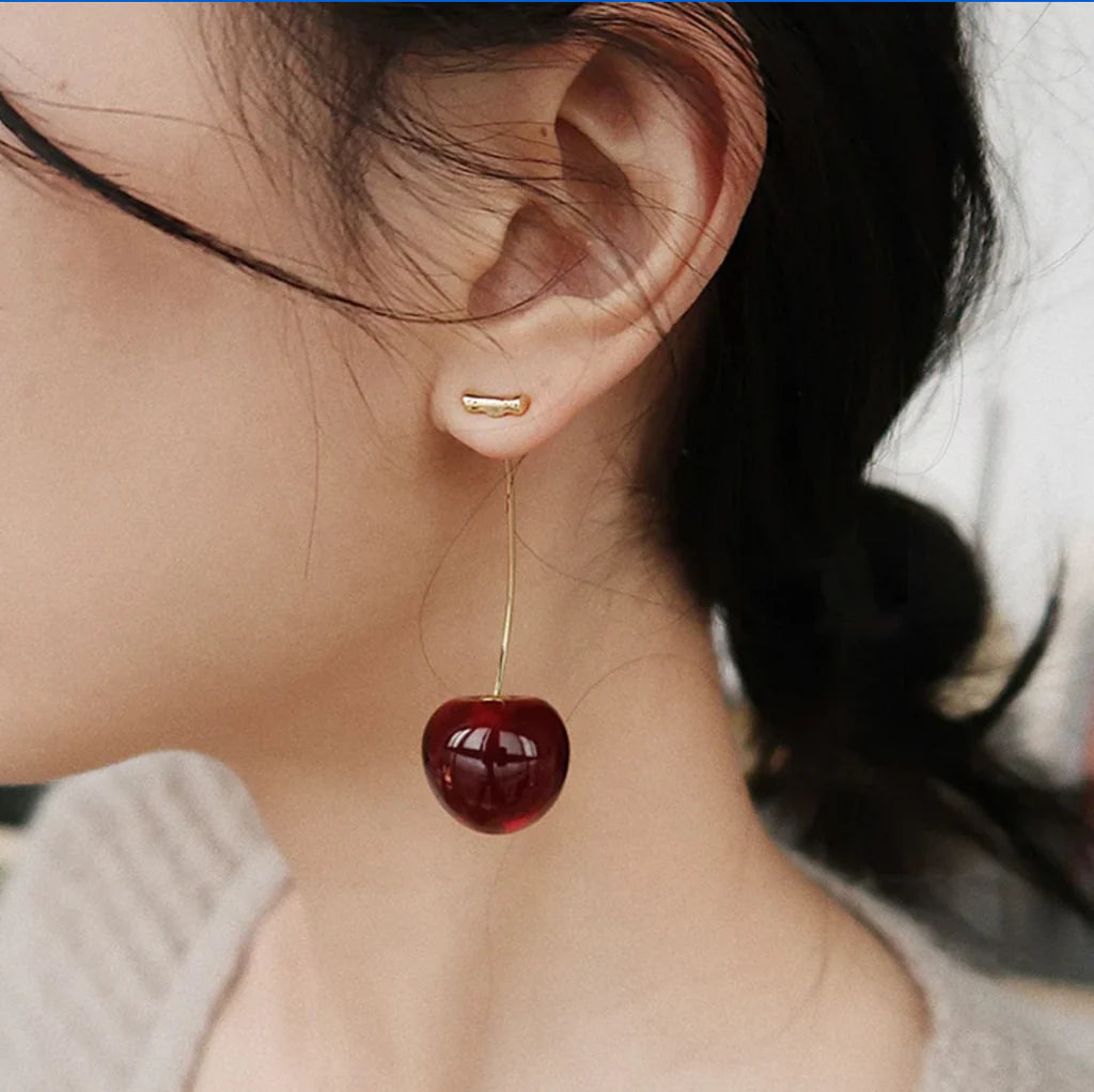 Cherry charm earrings