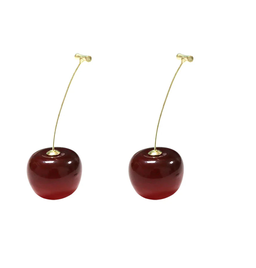 Cherry charm earrings