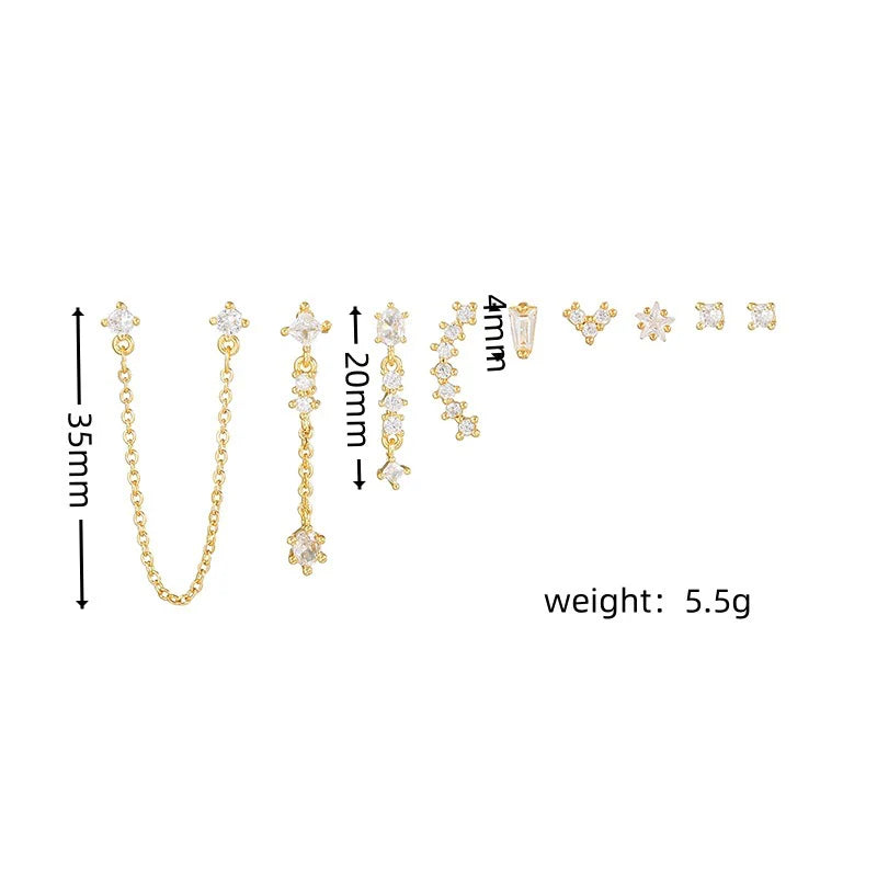 Myra EARRINGS ( SET OF 9)