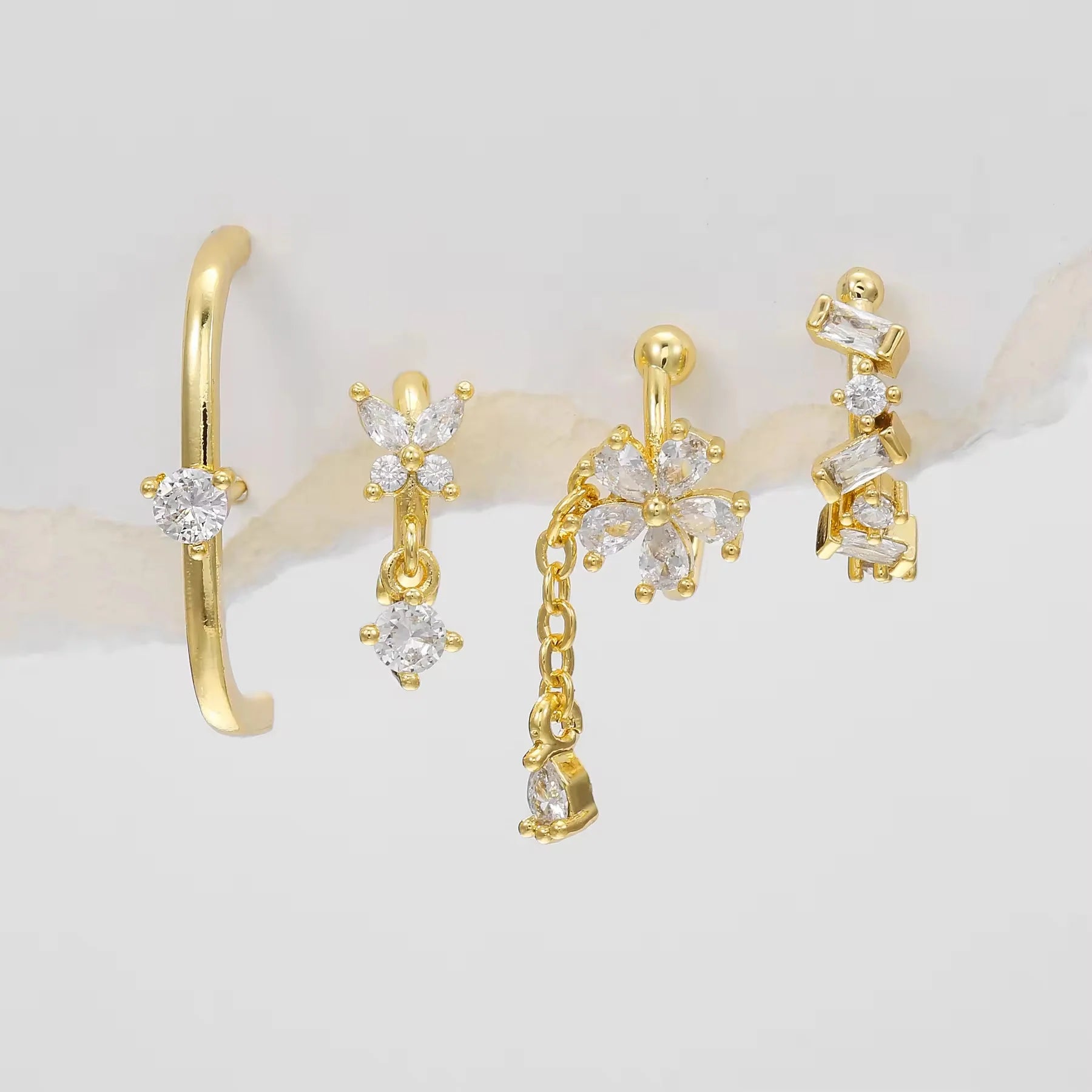 Styla earrings- (SET OF 4)