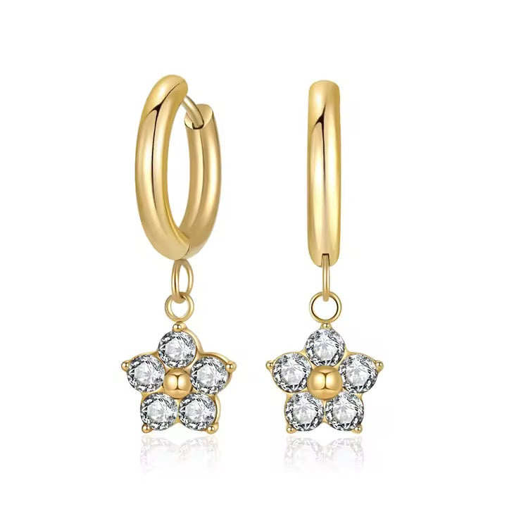 Flora Huggies- 18k Gold Plated