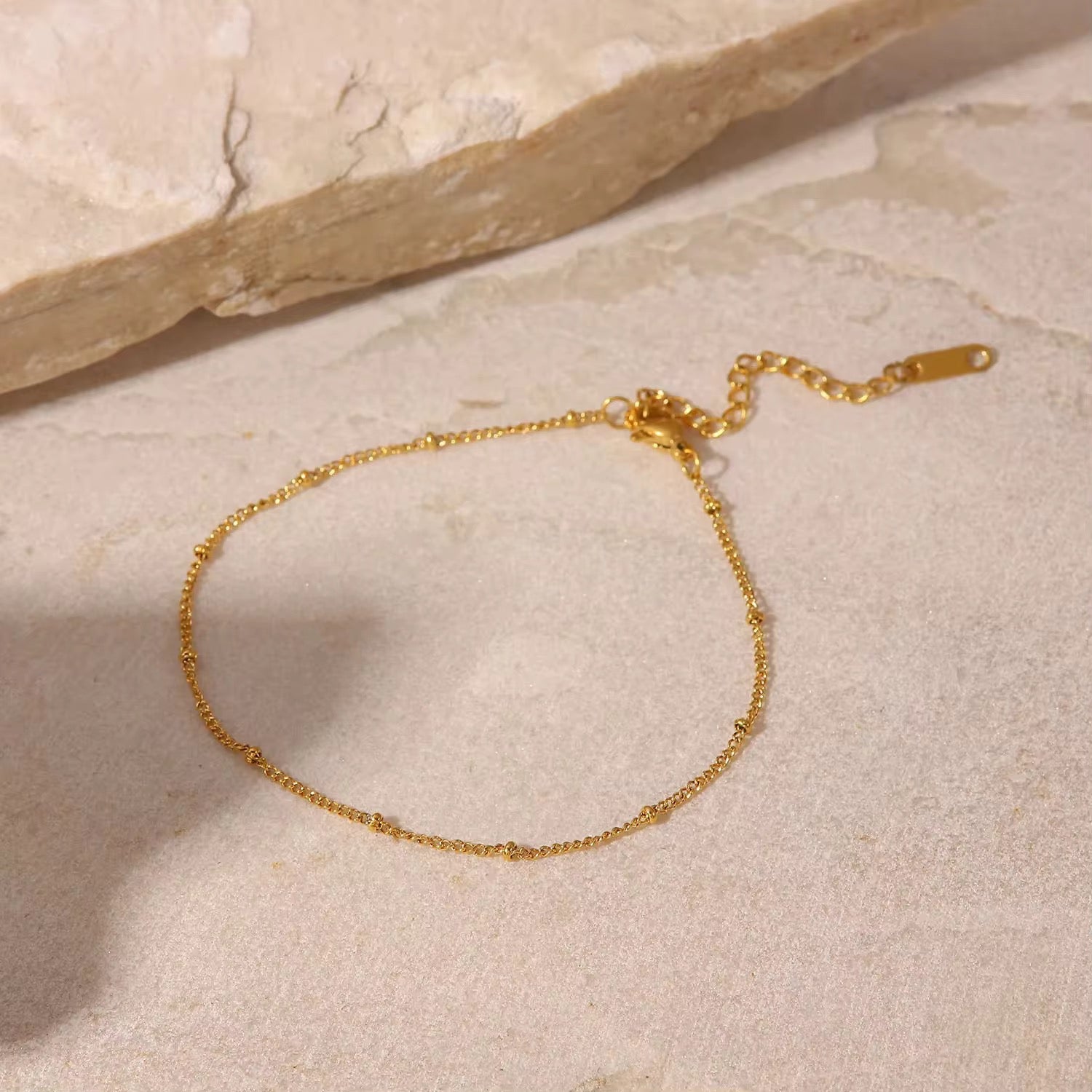 Dainty beaded anklet