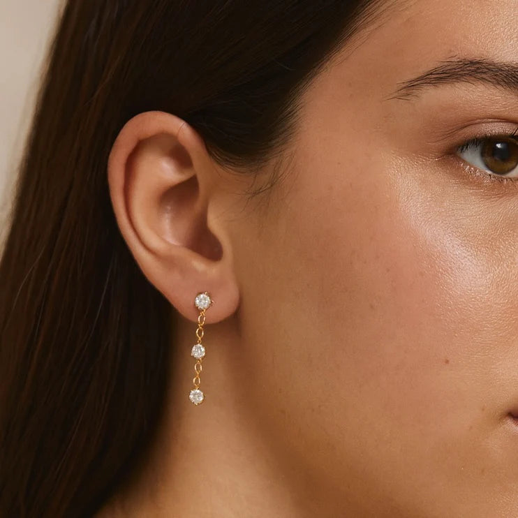 Bezel earrings