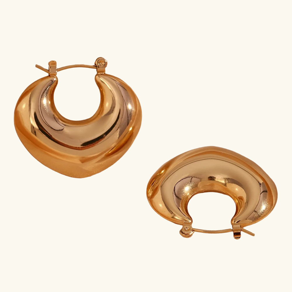 Gina chunky hoops- 18K Gold Plated