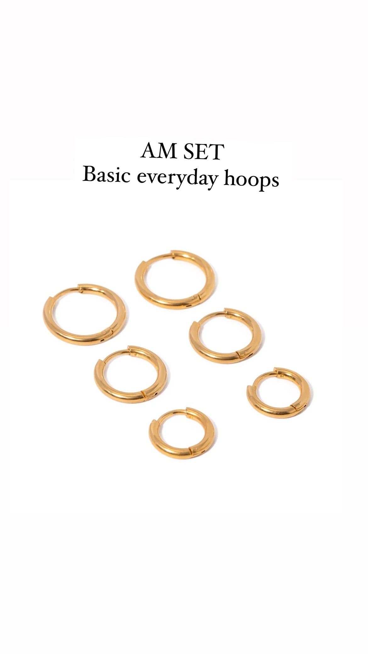 Timeless hoop set-18K Gold Plated