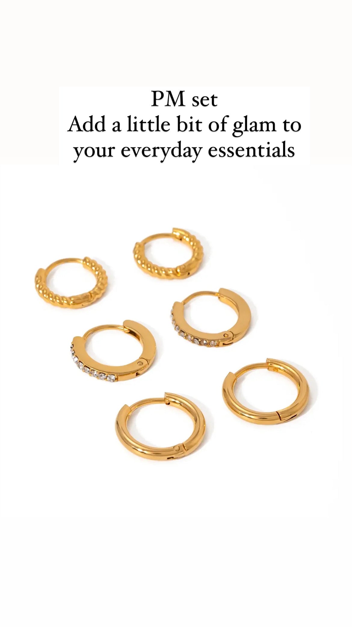 Timeless hoop set-18K Gold Plated