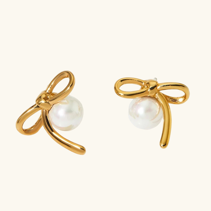 Pearl tie earrings