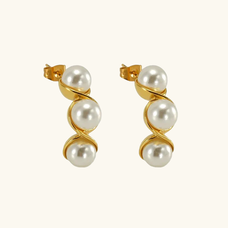 Pearl twistes earrings