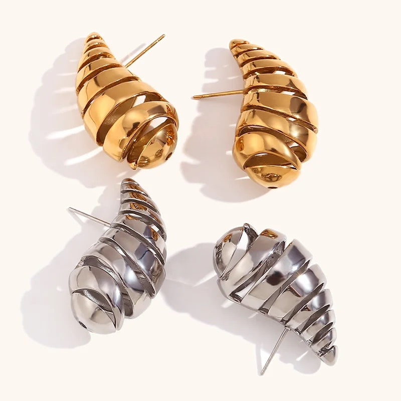 Hailey spiral earrings