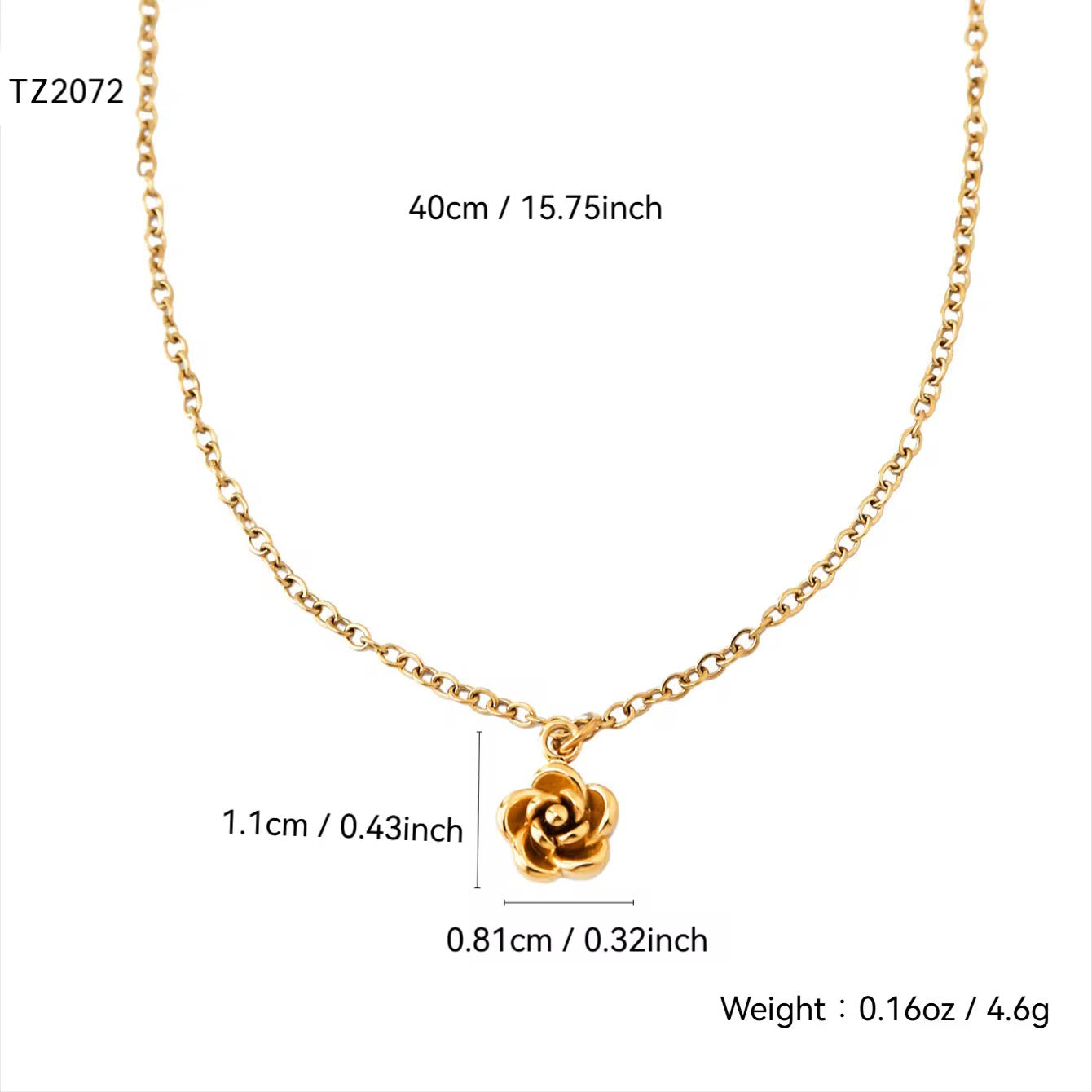 Rosy dainty necklace