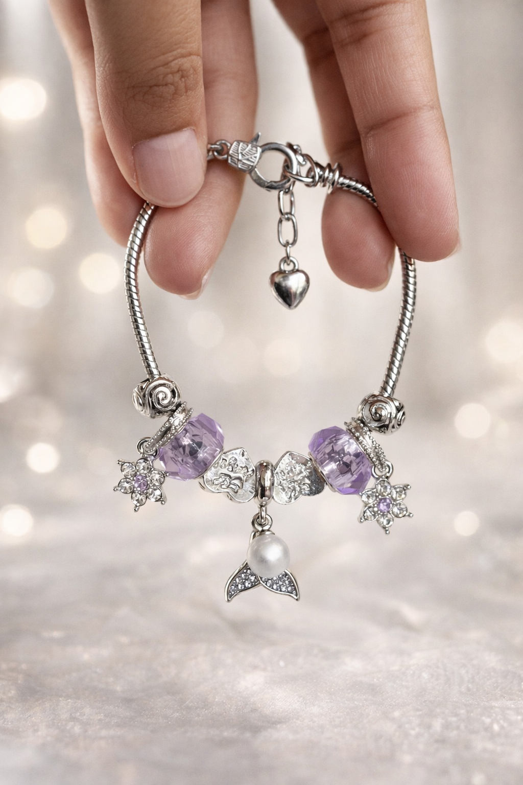 Angel charm bracelet