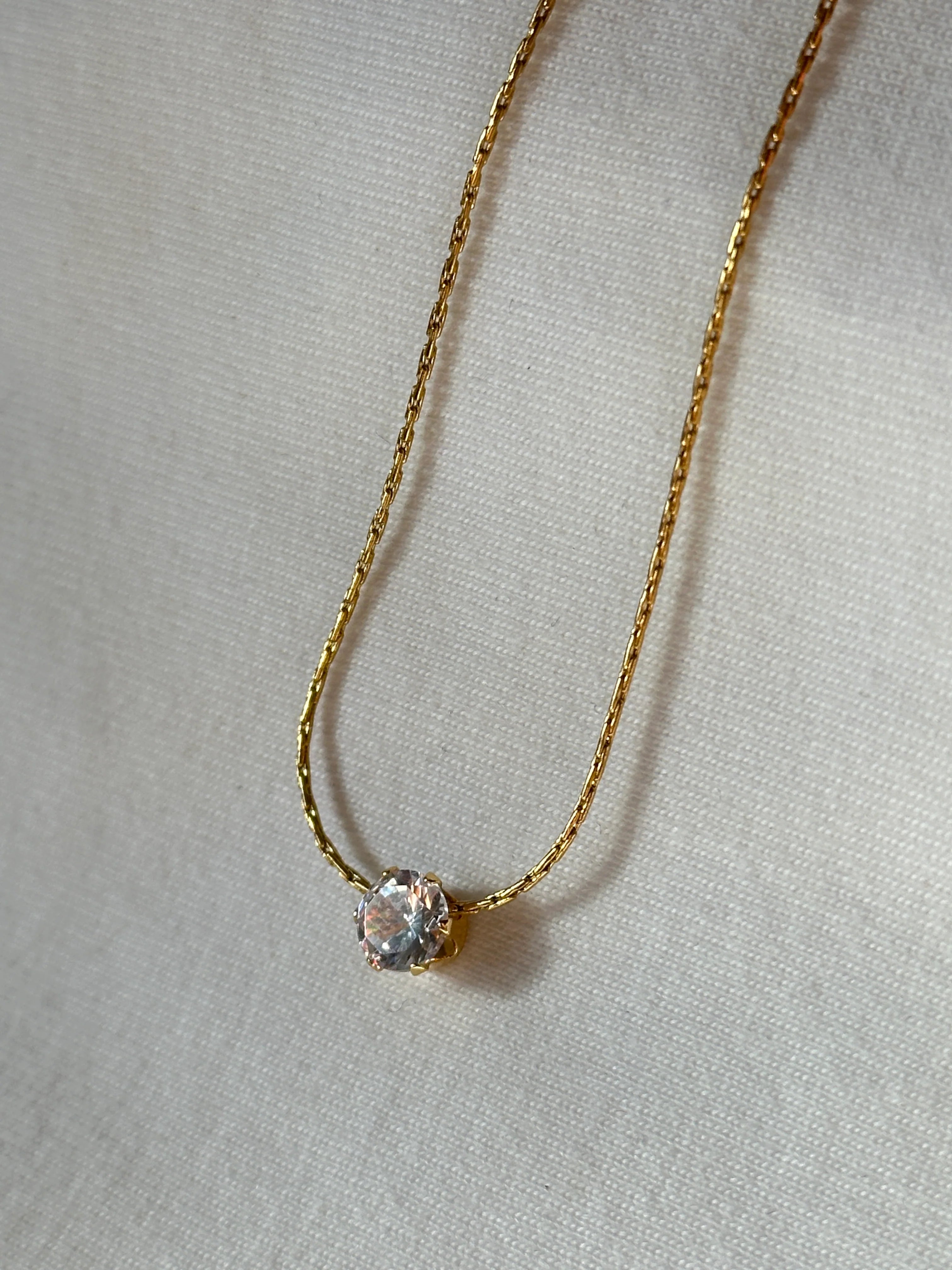 Enchanted diamond Necklace- 18k Gold Plated