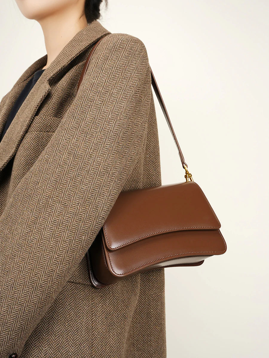 Minimalist Retro Genuine Leather Shoulder Bag