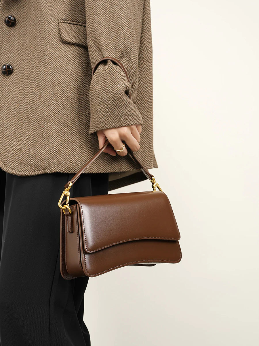 Minimalist Retro Genuine Leather Shoulder Bag