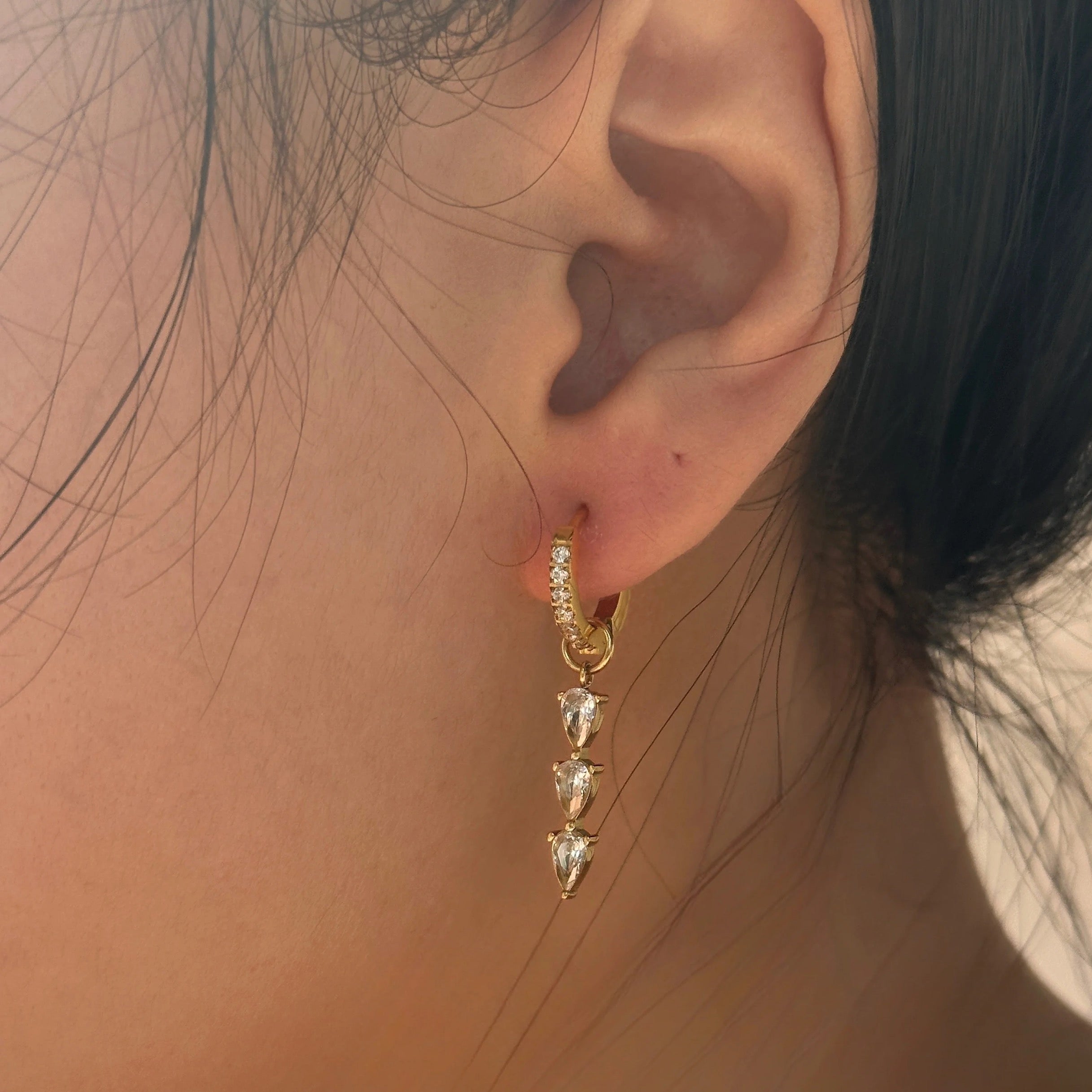 Snowflake drip earrings